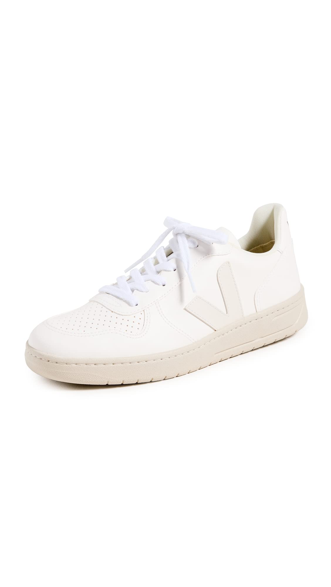Veja Women's V-10 Laceup Sneakers, Extra White, 4 Medium US