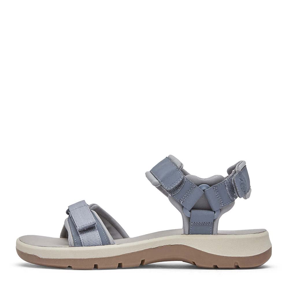 Rockport Women's Trail Tech Sandal, BLUE SLATE ECO WASHABLE, 8