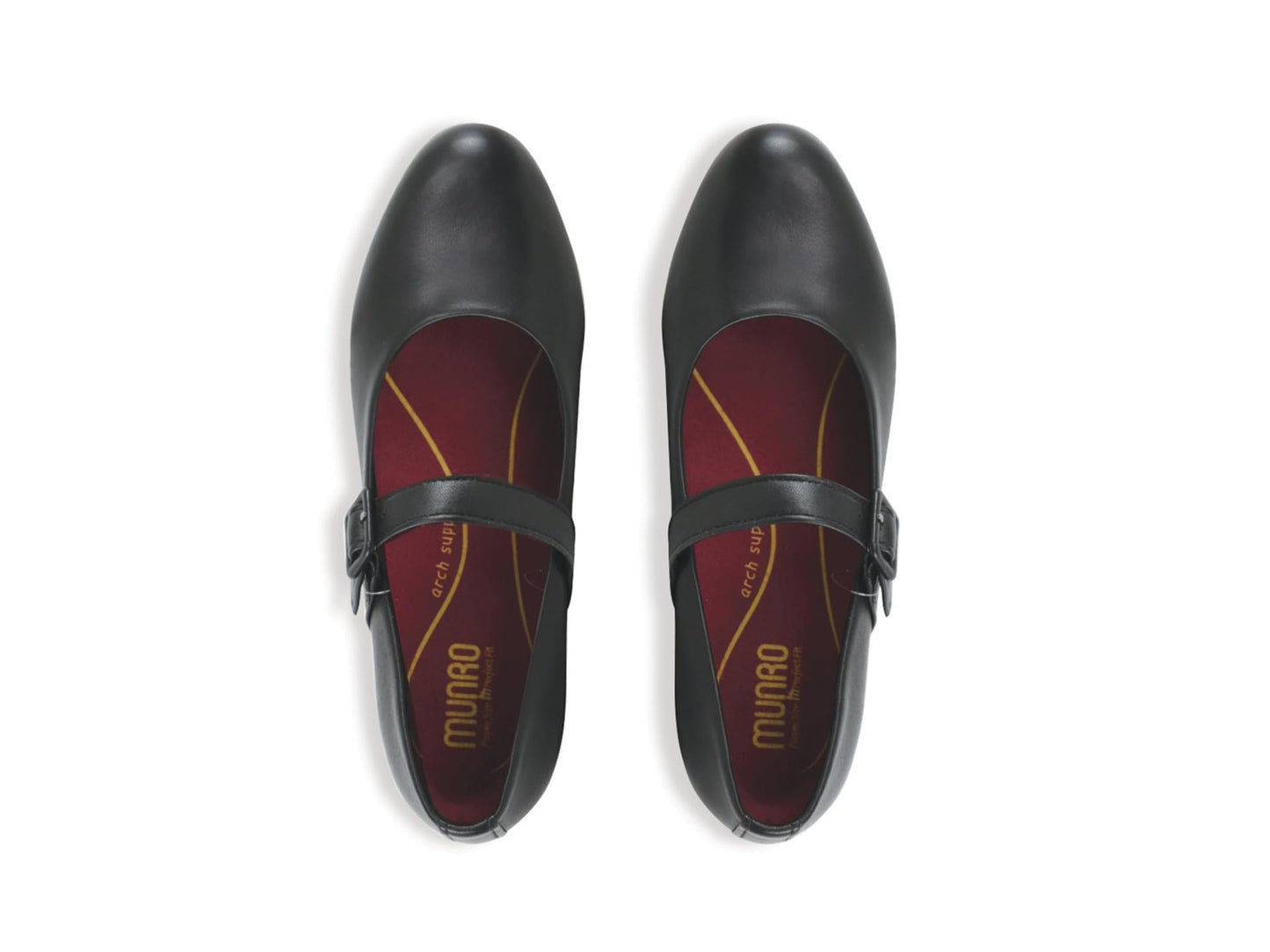 Munro Women's Mj Mary Jane Flat, Black, 10.5