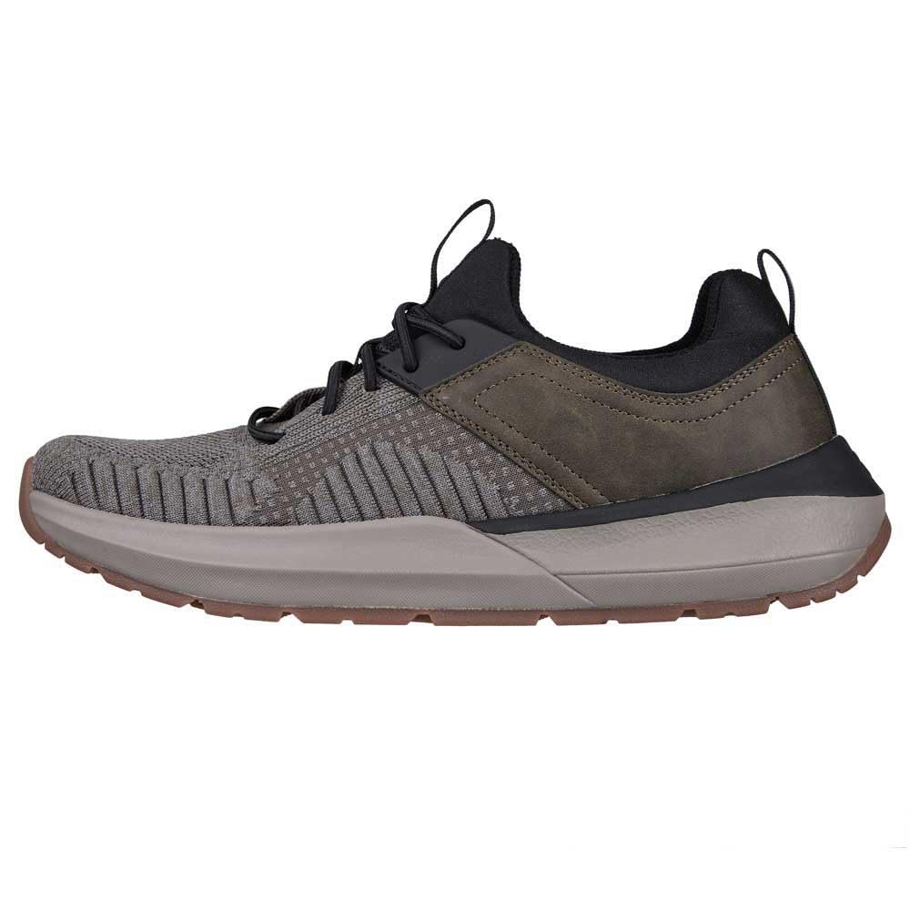 Skechers USA Men's Neville - Calhan Low Profile Bungee Slip On,Olive/Black,12 Medium