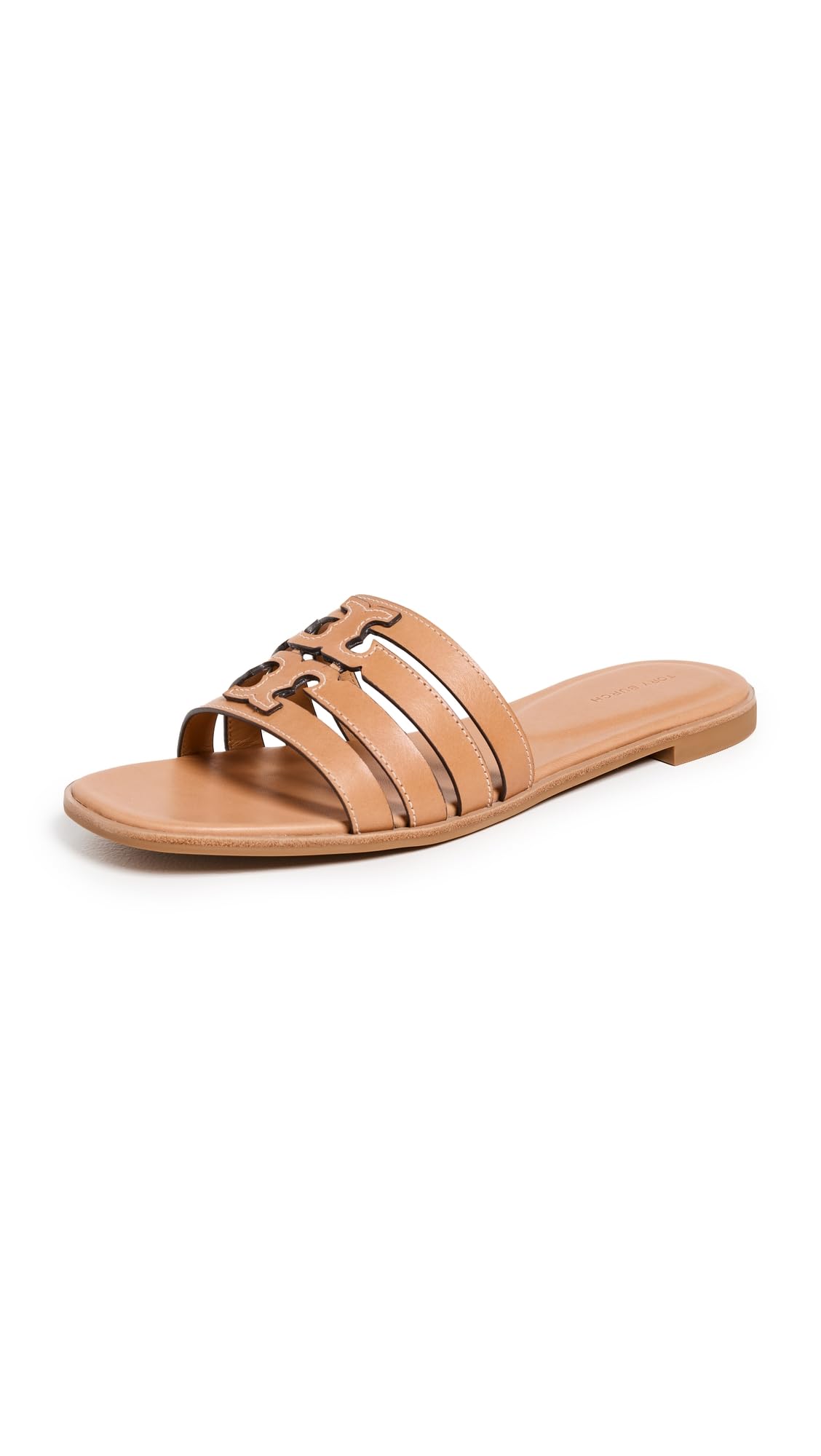 Tory Burch Women's Ines Cage Slides, Camello/Camello, 6.5 Medium US