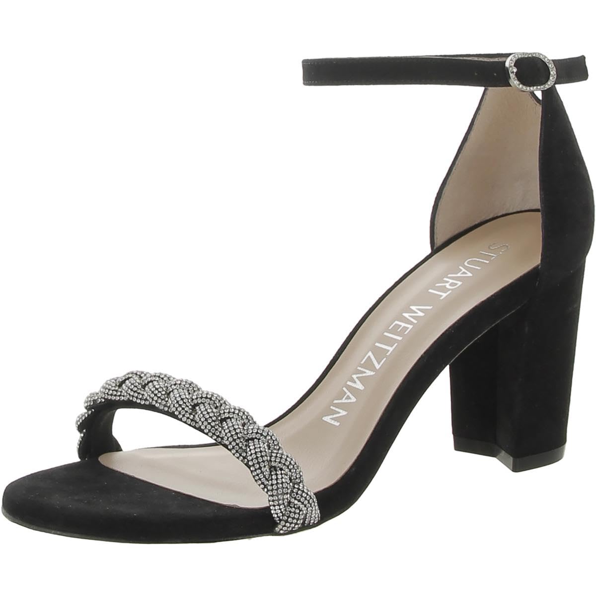 Stuart Weitzman Nearlynude Highshine Sandal Black 8 B