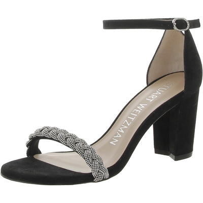 Stuart Weitzman Nearlynude Highshine Sandal Black 8 B