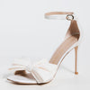 Stuart Weitzman Women's Nudistcurve Love Knot 100mm Sandals, Ivory, White, 11 Medium US