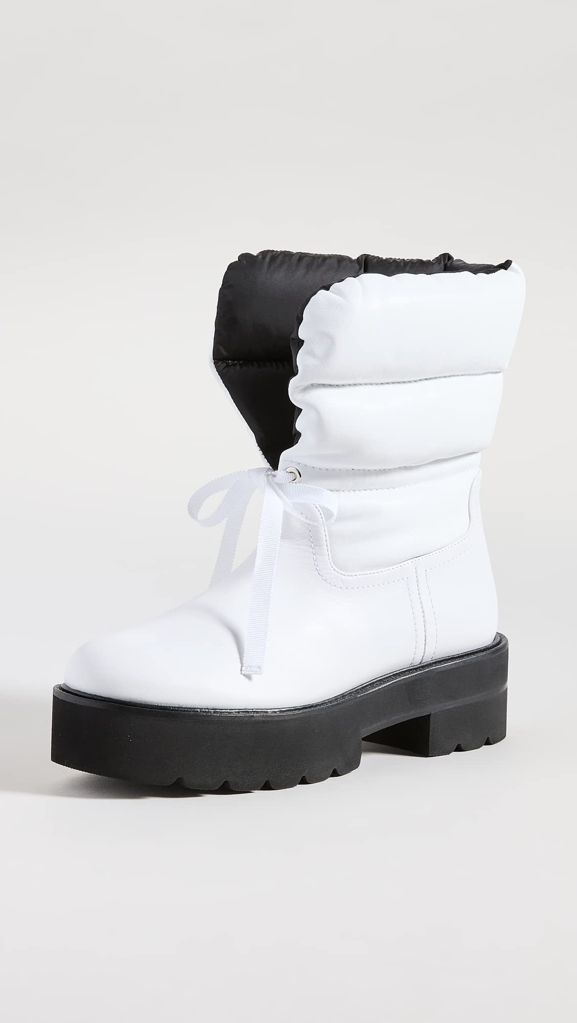 Stuart Weitzman Tyler Ultralift Bootie White/Black 7 B