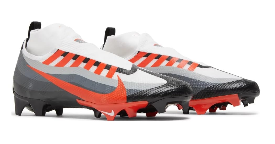 Nike Mens Vapor Edge Pro 360 Football Cleat, Black/Team Orange-White Sz 7.5