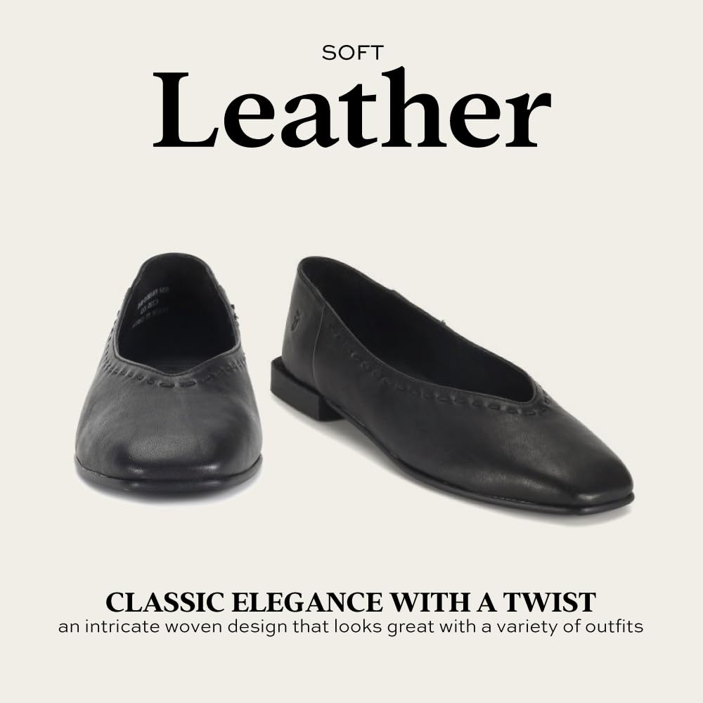 Frye Women's Claire Flat, Black - 6.5M