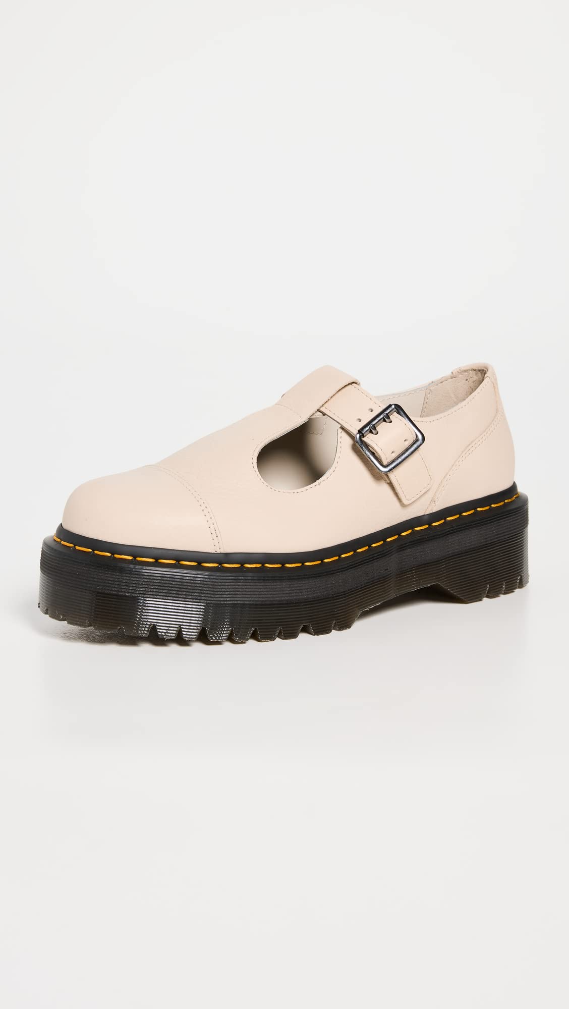 Dr. Martens Women's Bethan Loafers, Parchment Beige Pisa, Tan, 11 Medium US
