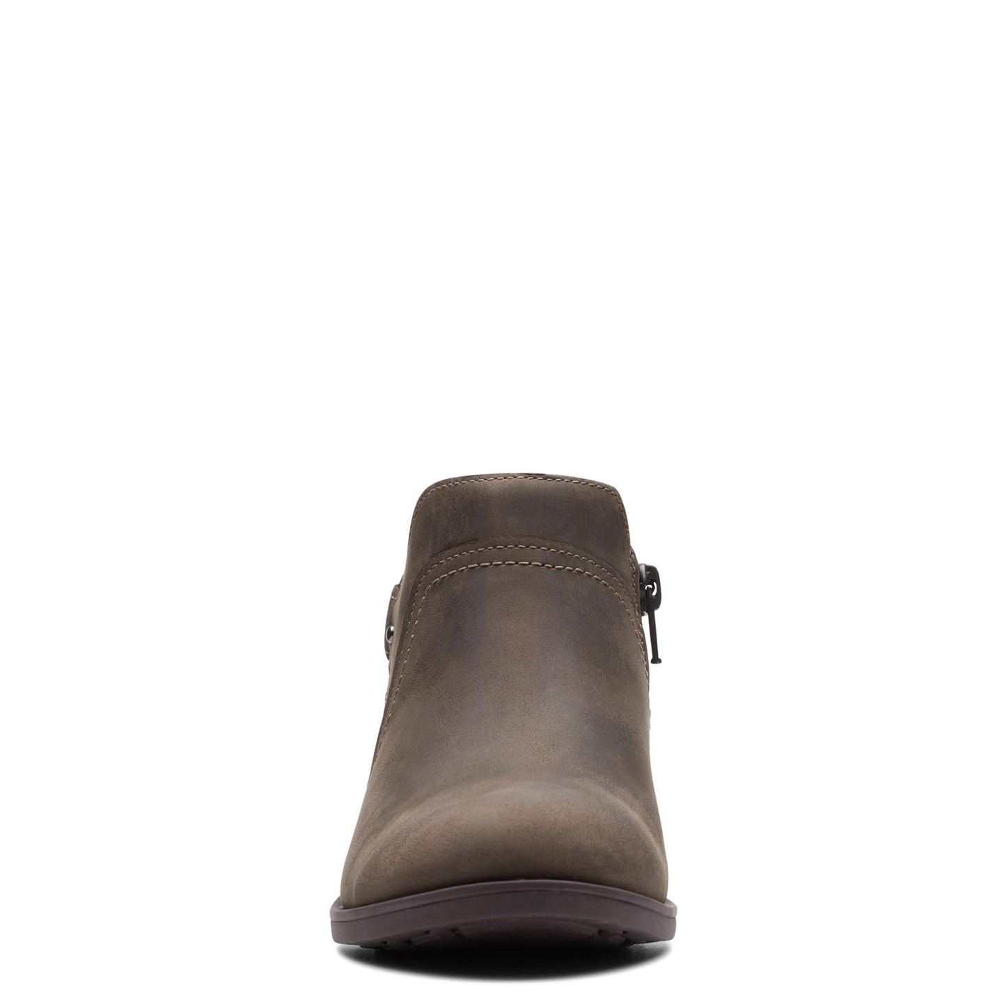 Clarks Women's Charlten Grace Ankle Boot, Taupe Oily Leather, 7.5 Wide US