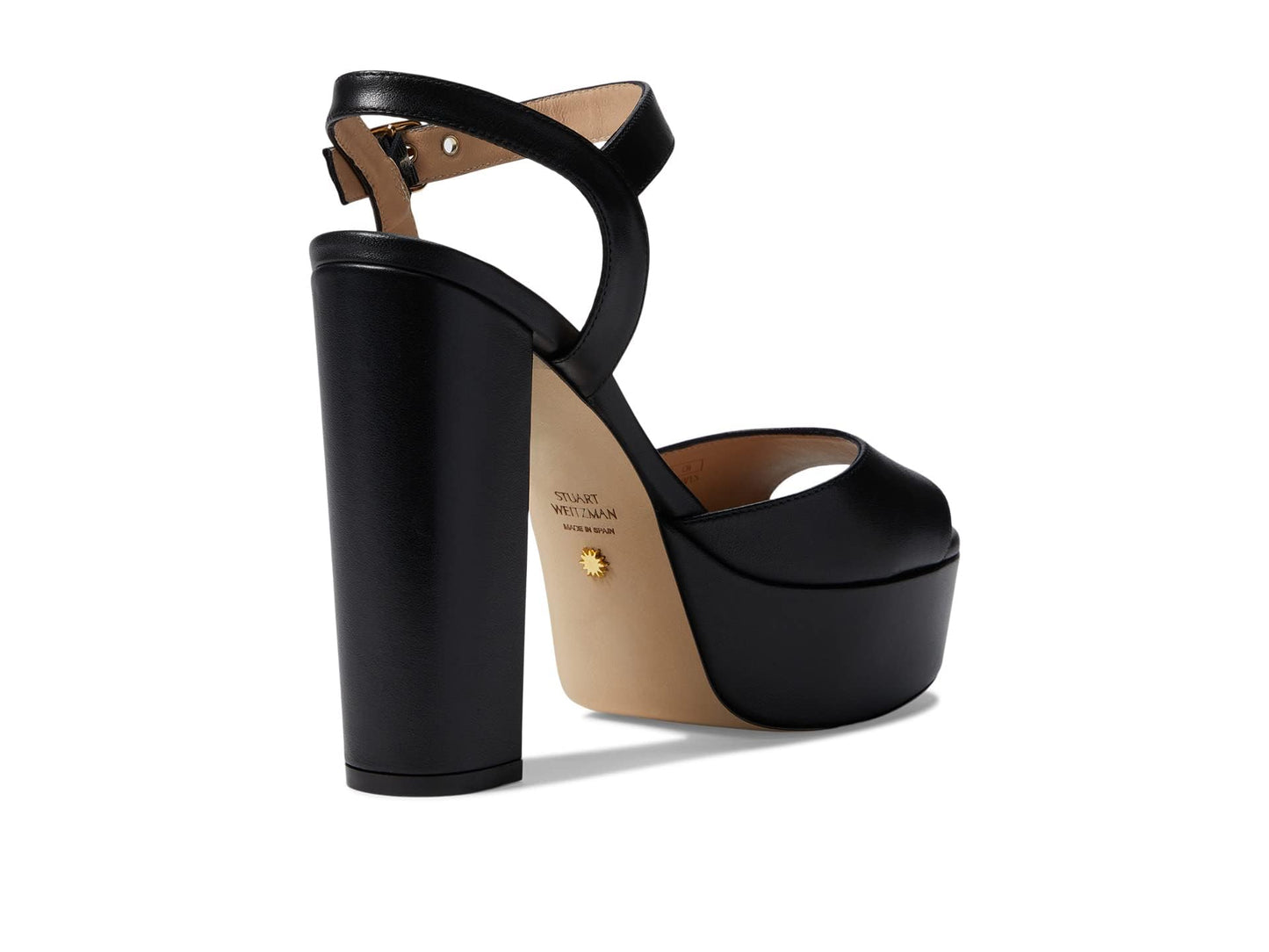 Stuart Weitzman Ryder 95 Platform Sandal Black 9 B