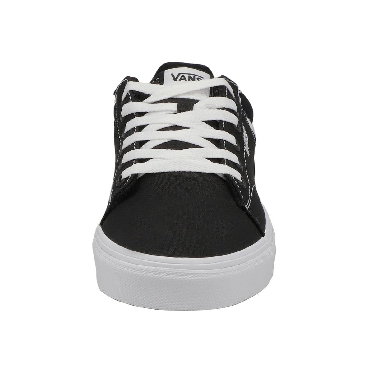 Vans Women's Seldan Shoe, Black Canvas Black White, 8 M US