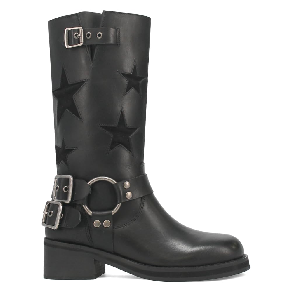 Dingo, Women's, Blacklist Leather Boots, Black, 11, Medium