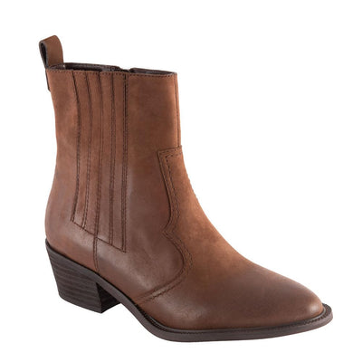 David Tate Women's Basil Western Boot, Brown Nubuck Leather, 12