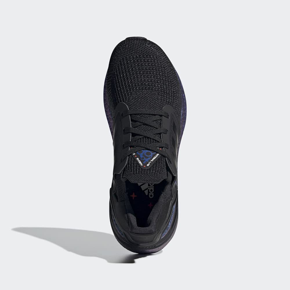 adidas Unisex-Child Ultraboost 20, Black/Black/Boost Blue Violet Metallic, 7