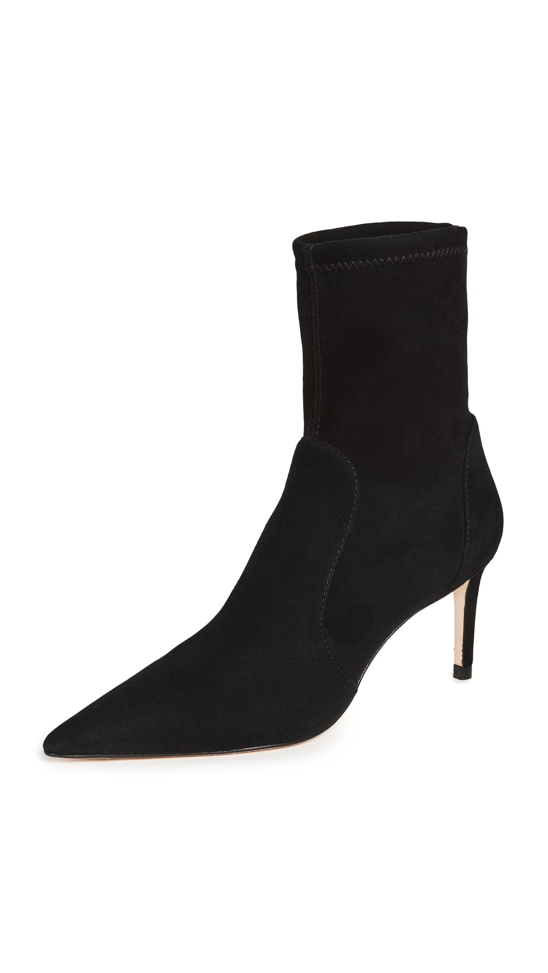 Stuart Weitzman Women's 75mm Stuart Stretch Booties, Black, 11 Medium US