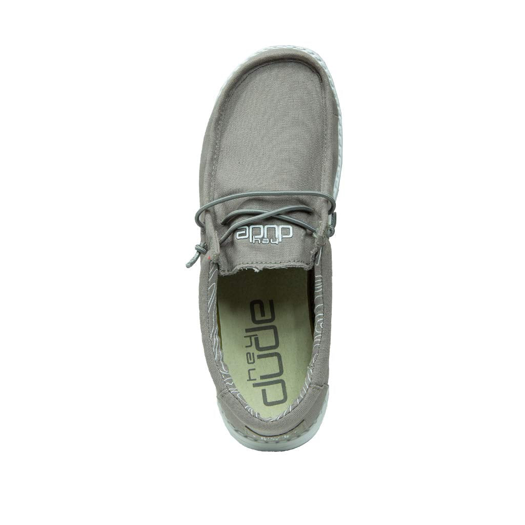 HEYDUDE Boy's Wally Youth Multiple Colors | Boys Shoes | Boy's Lace Up Loafers | Comfortable & Light-Weight Grey
