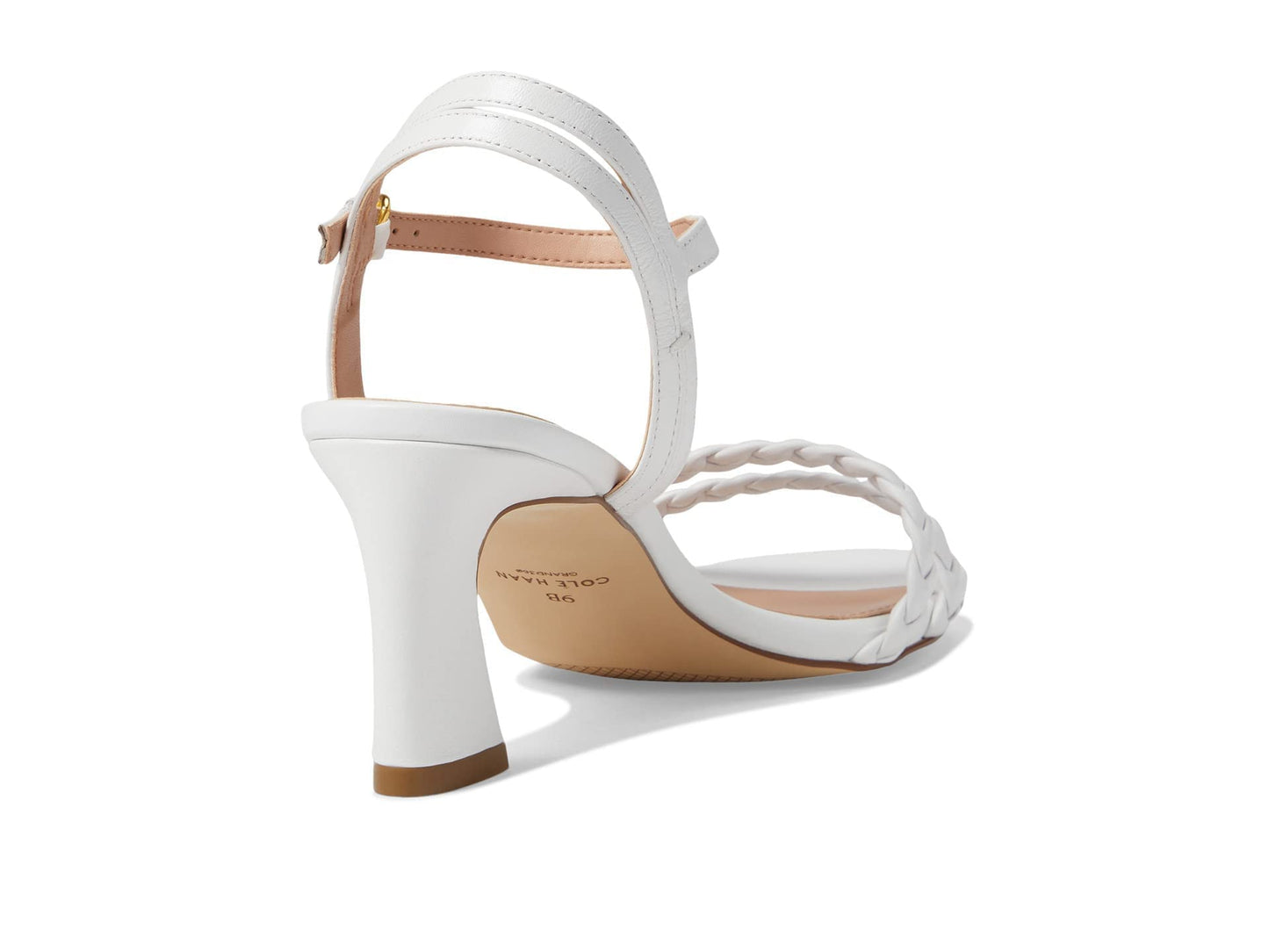 Cole Haan Alyse Braided Sandal 65 mm White Leather 9 B (M)