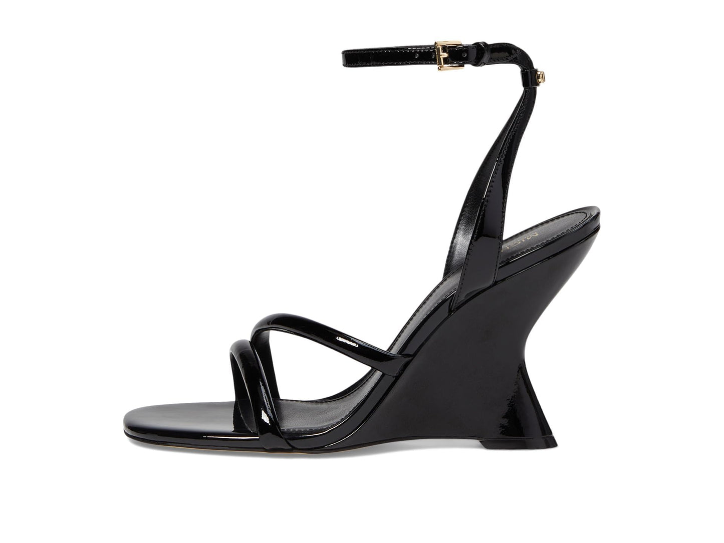 Michael Michael Kors Nadina Wedges for Women - Leather Upper - Synthetic Lining - Padded Synthetic Footbed Black 6 M