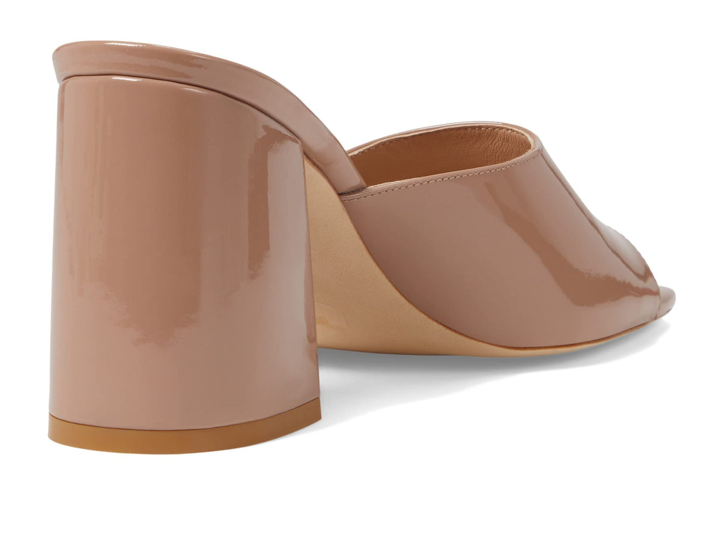 Stuart Weitzman Tia 85 Flareblock Slide Fawn 9 B