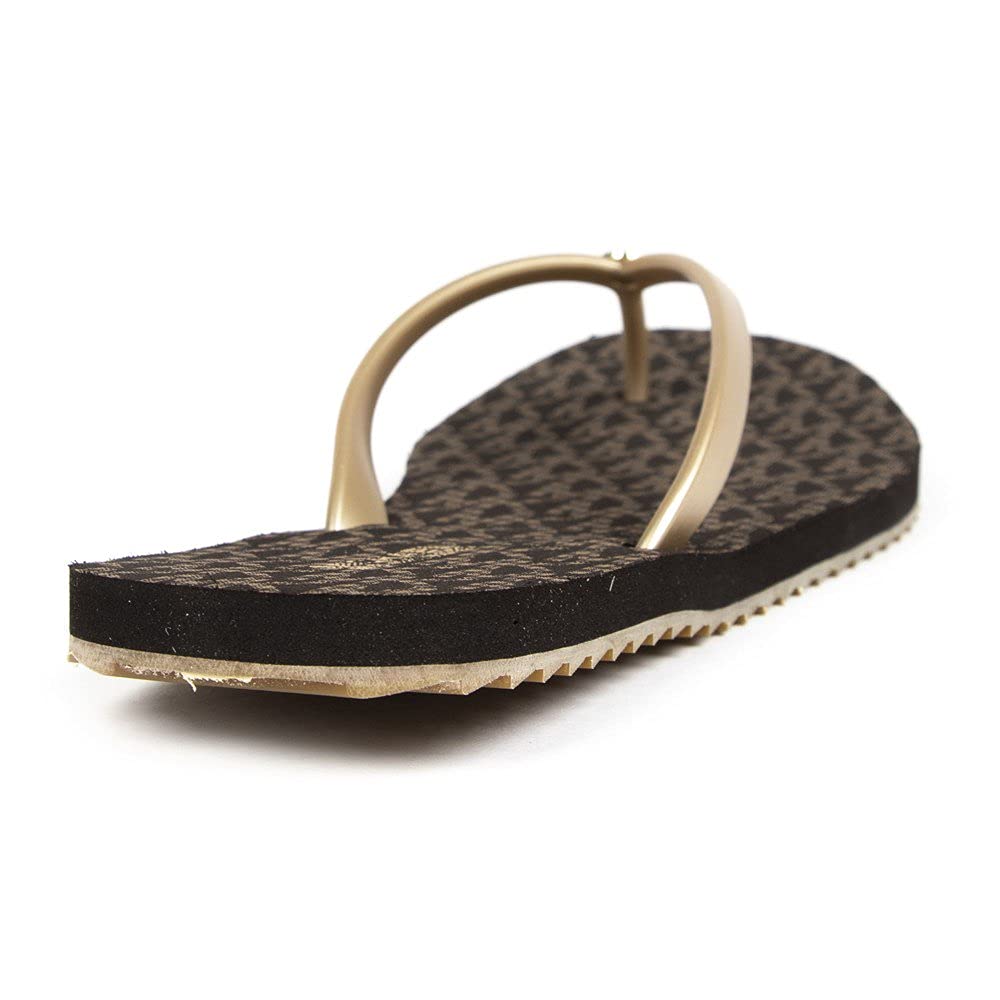 Michael Kors Jinx Flip-Flop Brown/Pale Gold 10 M
