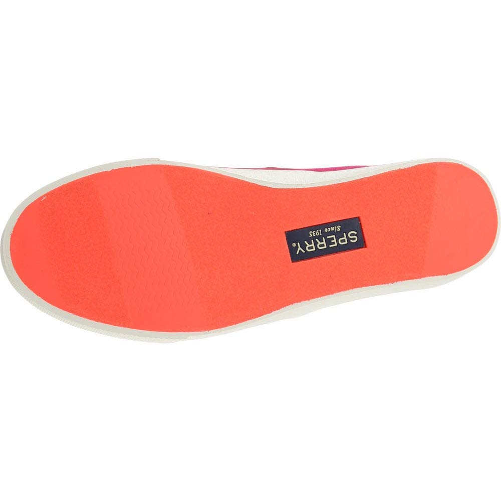 Sperry Top-Sider Women's Seaside Two-Tone Linen Shoe, Pink/Coral, 8 Medium US