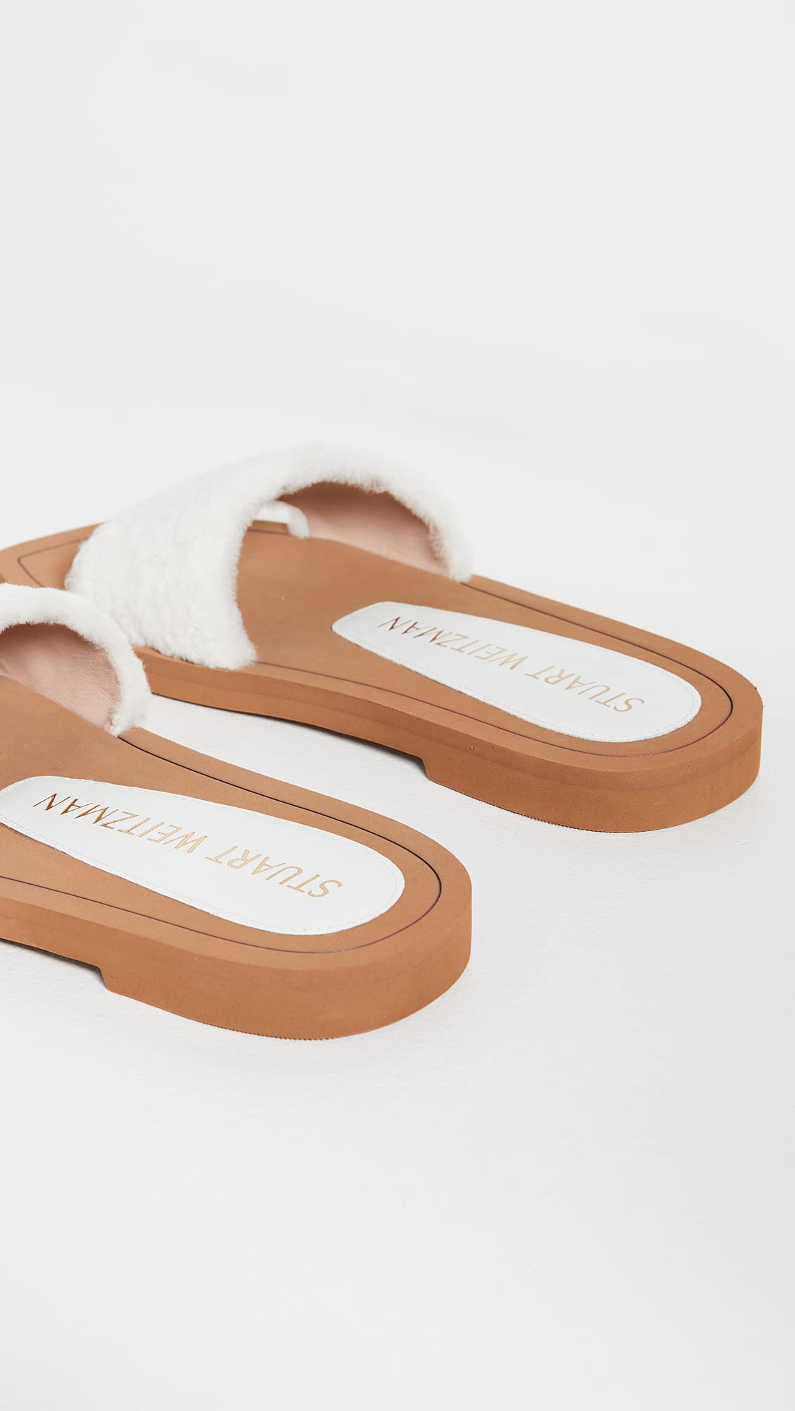 Stuart Weitzman Cammy Slide Sandal Natural 8 M