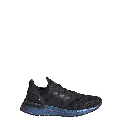 adidas Unisex-Child Ultraboost 20, Black/Black/Boost Blue Violet Metallic, 7