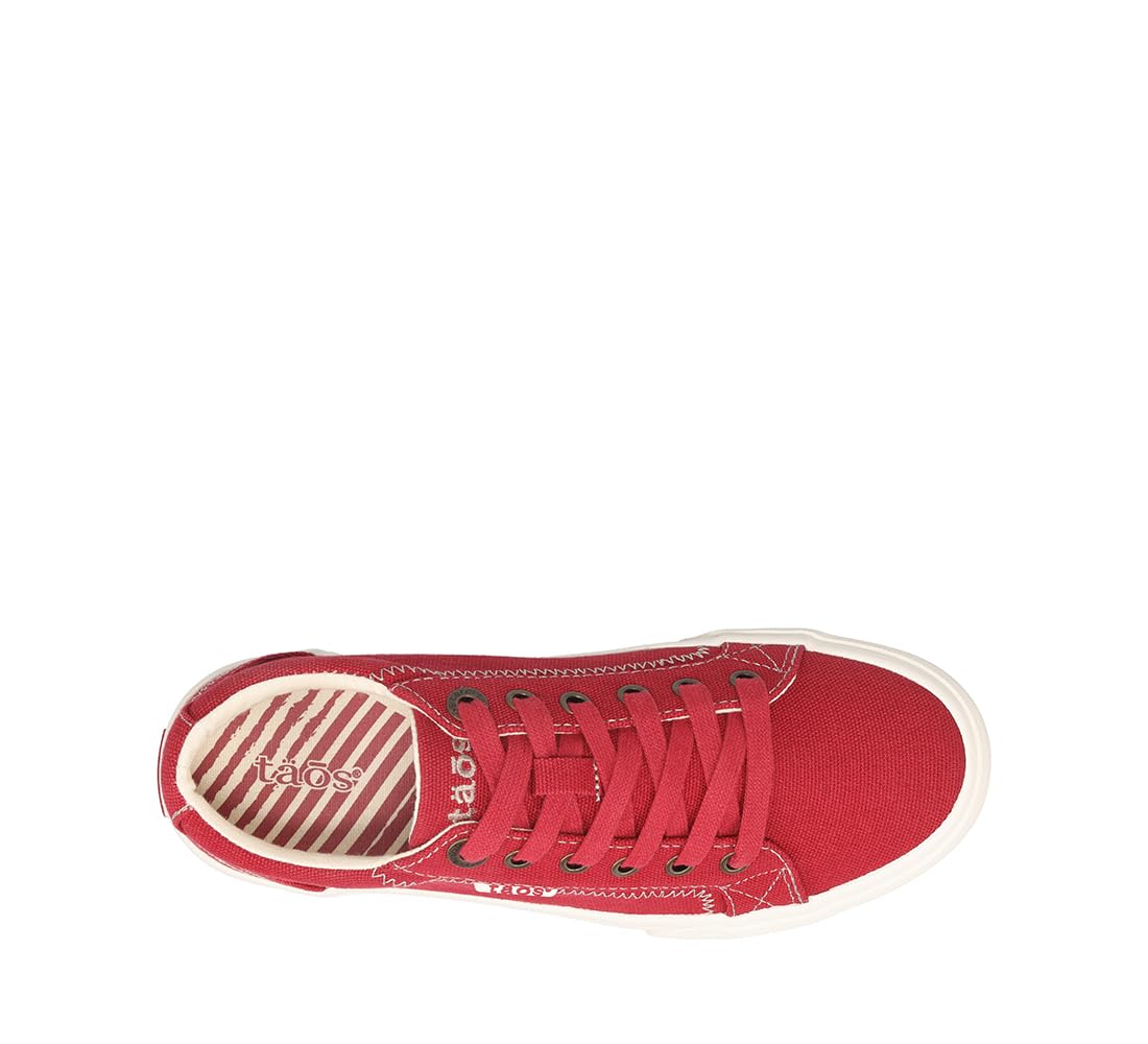 Taos Plim Soul Women's Sneaker-Stylish Platform Sneaker with Curves & Pods Removable Footbed, Arch Support, Classic Design for Everyday Fashion, All Day Comfort Red 10 (W) US