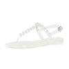 Stuart Weitzman Women's Goldie Jelly Sandals, Clear, 10 Medium US