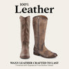 Frye Melissa Button 2 Equestrian-Inspired Tall Boots for Women Made from Hard-Wearing Vintage Leather with Antique Metal Hardware and Leather Outsole – 15 ½” Shaft Height, Grey - 6.5M