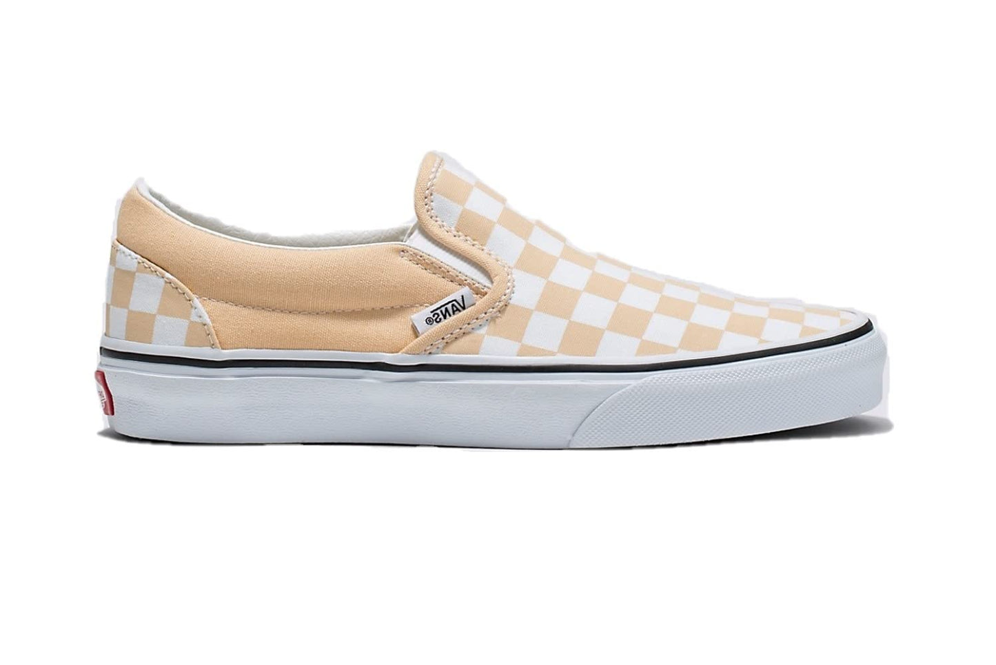 Vans Men's Classic Slip On, (Color Theory) Checkerboard/Honey Peach, Size 8