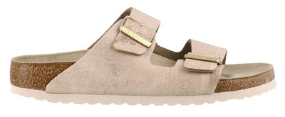 Birkenstock Men's Arizona Sandal Washed Metallic Rose Leather Size 37 N EU