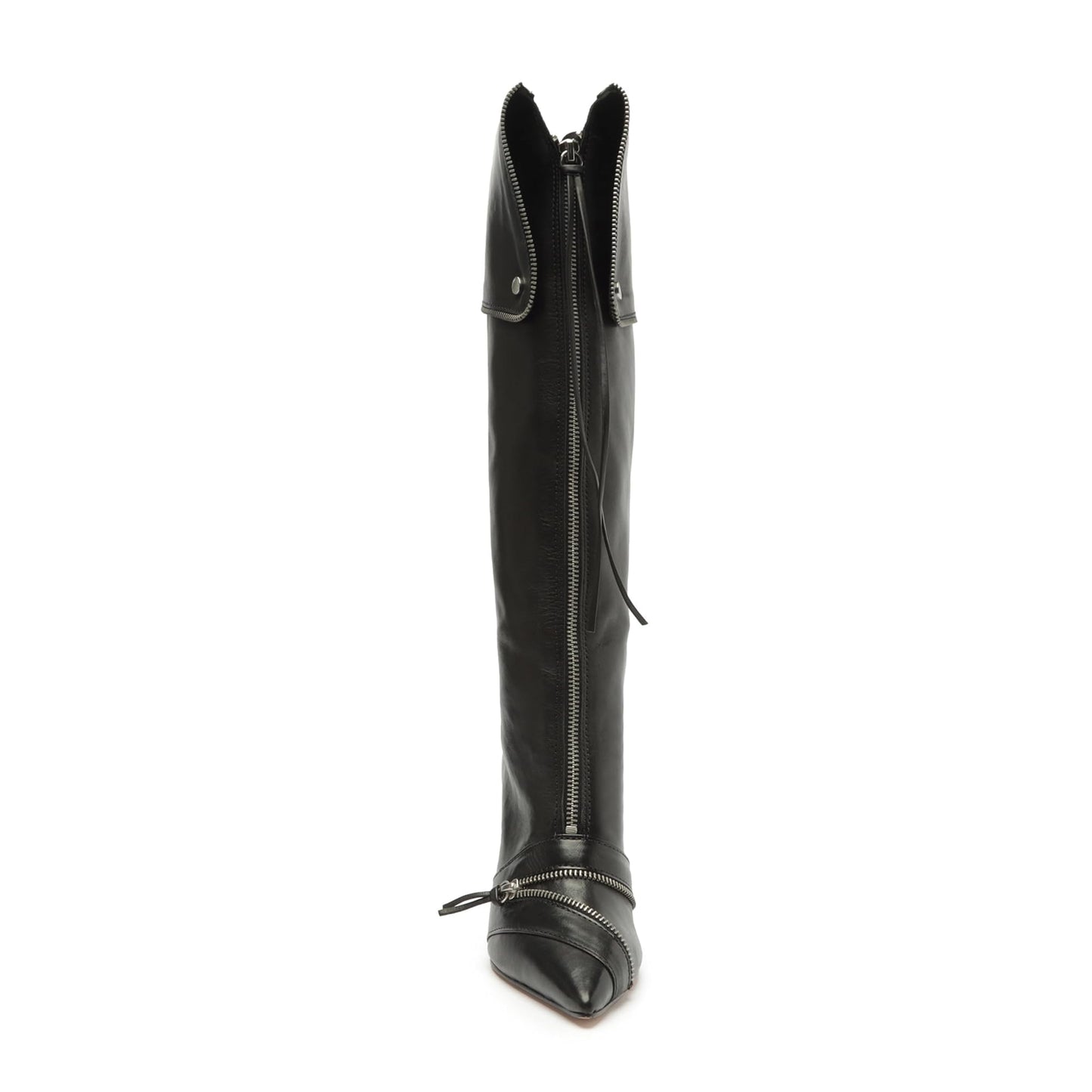 SCHUTZ Women's Arla Up Knee High Boot, Black, 8.5