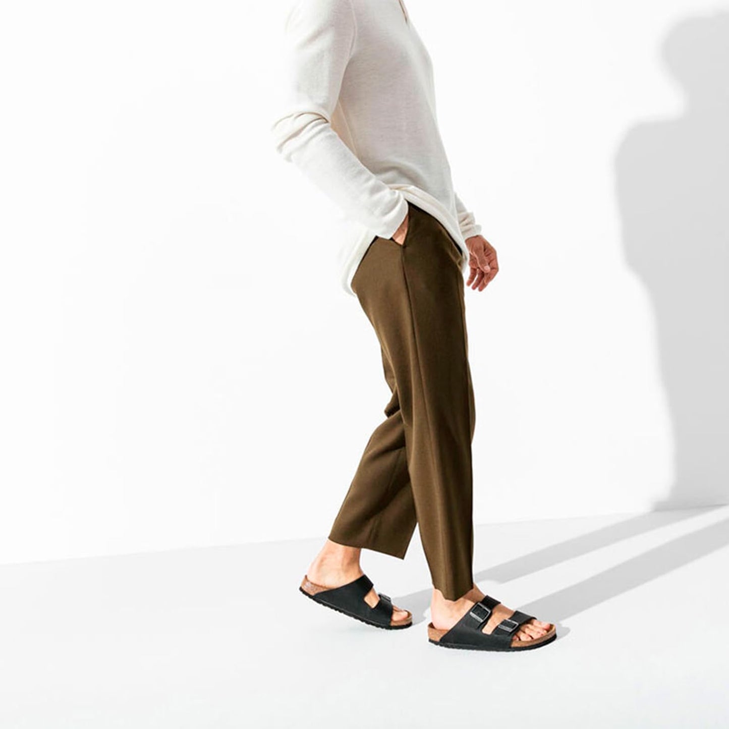 Birkenstock Arizona Leather Sandals, Black Leather