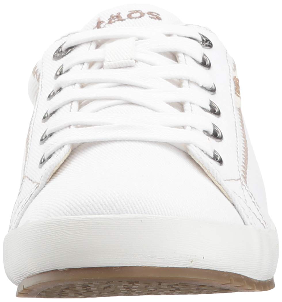 Taos Star Women's Sneaker - Iconic Style with Canvas Design for Everyday Adventures - Custom Fit Lacing and Removable Footbed with Arch Support for All Day Comfort White 6.5 W US