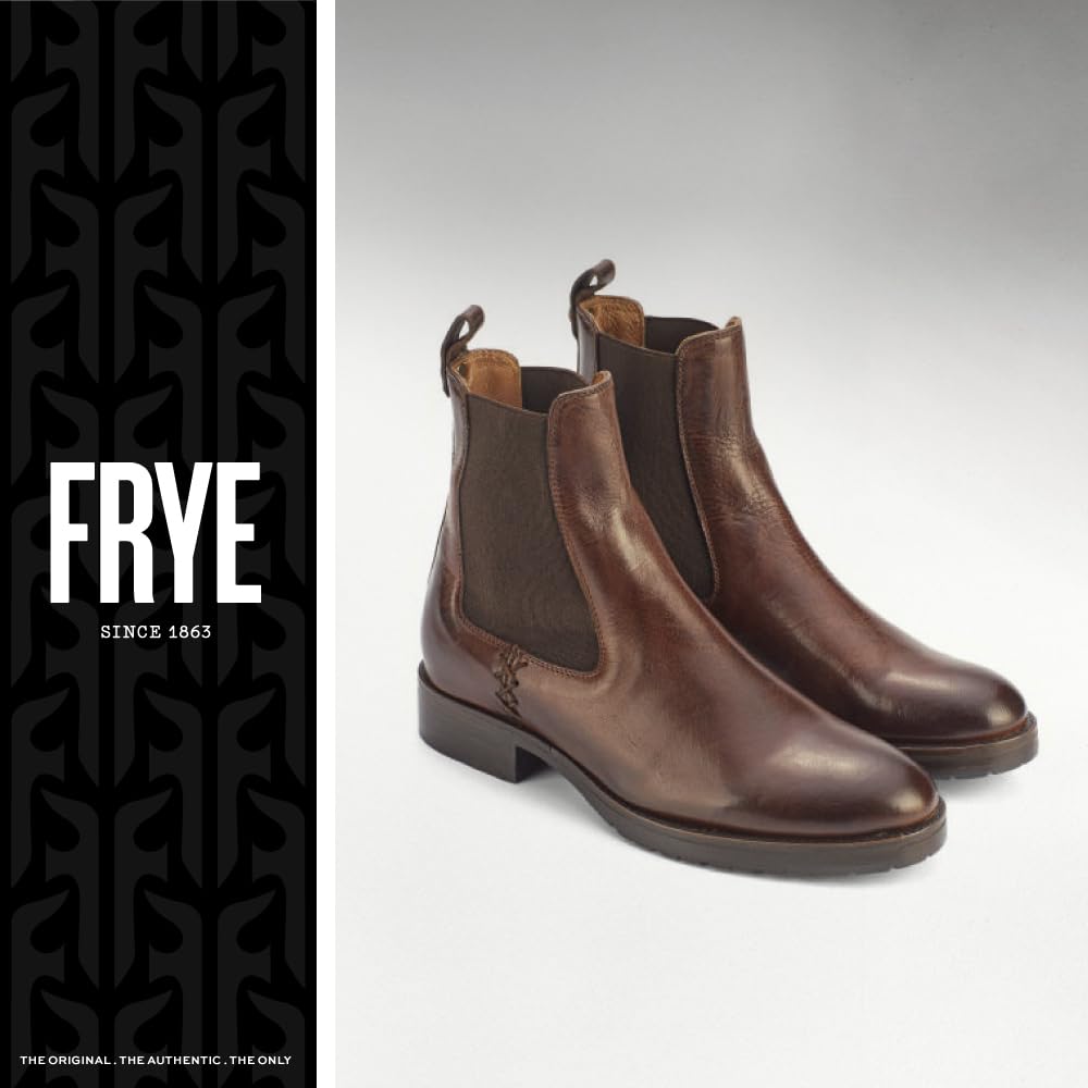 Frye Melissa Double Sole Chelsea Boots for Women - Rugged and Comfortable Leather Lined Slip On Classics with Leather Outsole and Antique Metal Hardware, Black - 9 M