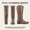 Frye Melissa Button 2 Equestrian-Inspired Tall Boots for Women Made from Hard-Wearing Vintage Leather with Antique Metal Hardware and Leather Outsole – 15 ½” Shaft Height, Grey - 6.5M