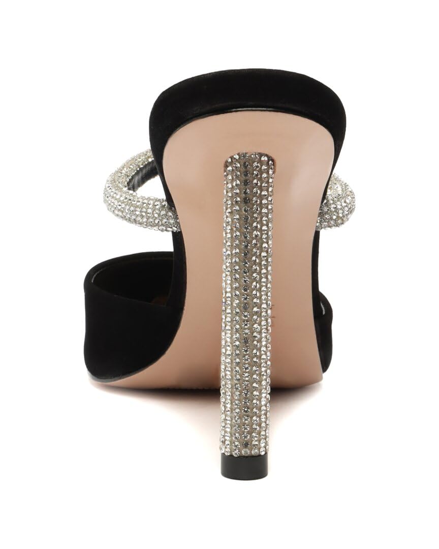 SCHUTZ Women's Pearl Pin Heel Mule, Black, 8