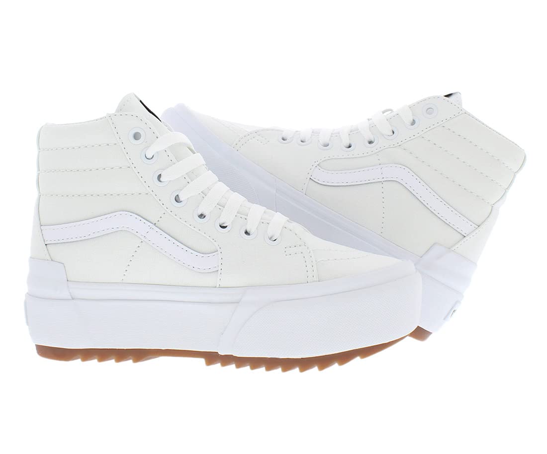 Vans Women's Sk8-Hi Stacked Sneakers, True White, 7 Medium US