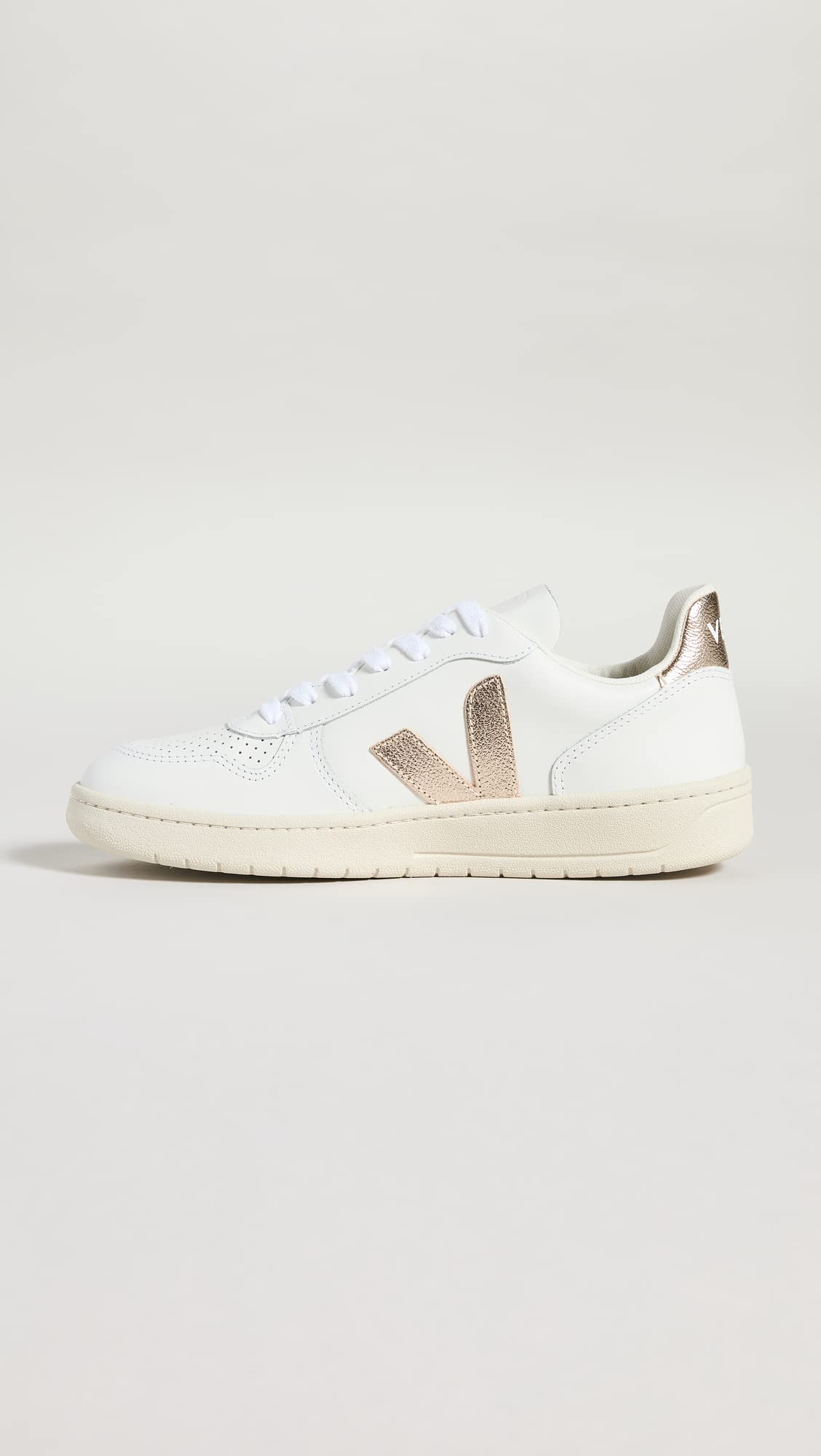 Veja Men's V-10 Sneakers, Extra White/Platine, 10 Medium US