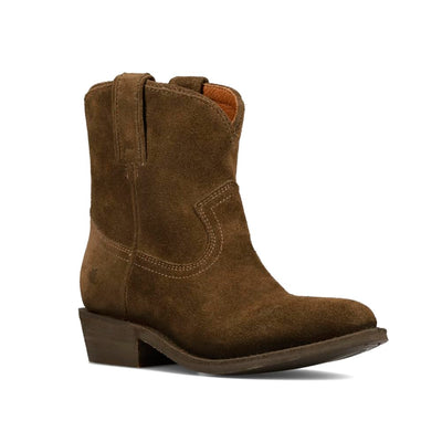 Frye Billy Short Women's Leather Western Boot - Classic Cowgirl Style, Durable Craftsmanship, Comfortable Fit, Moss - Velour Leather - 9M
