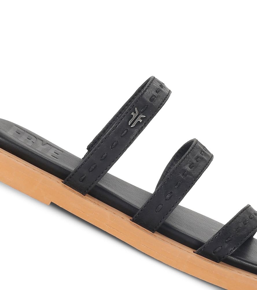 Frye Women's Faye Strappy Slide, Black - 7.5M