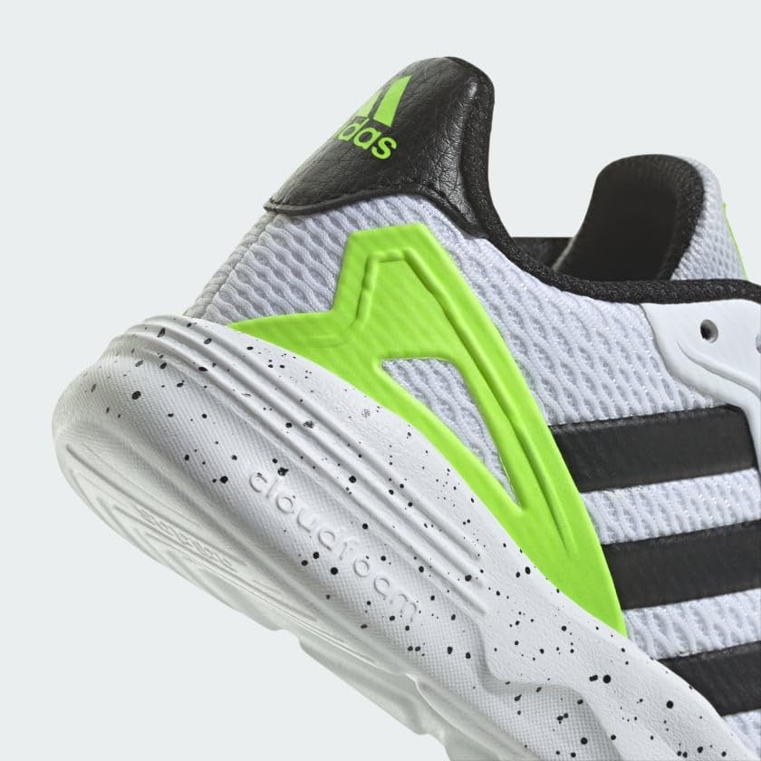 adidas Nebzed Lifestyle Lace Running Shoes Kids', White, Size 5.5