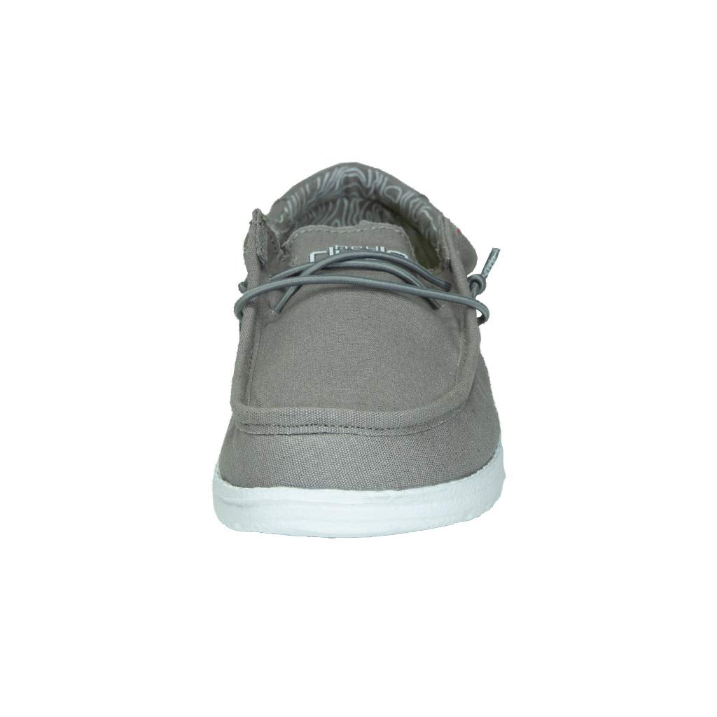 HEYDUDE Boy's Wally Youth Multiple Colors | Boys Shoes | Boy's Lace Up Loafers | Comfortable & Light-Weight Grey