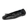 Stuart Weitzman Women's Bardot Bow Flats, Black, 7.5 Medium US