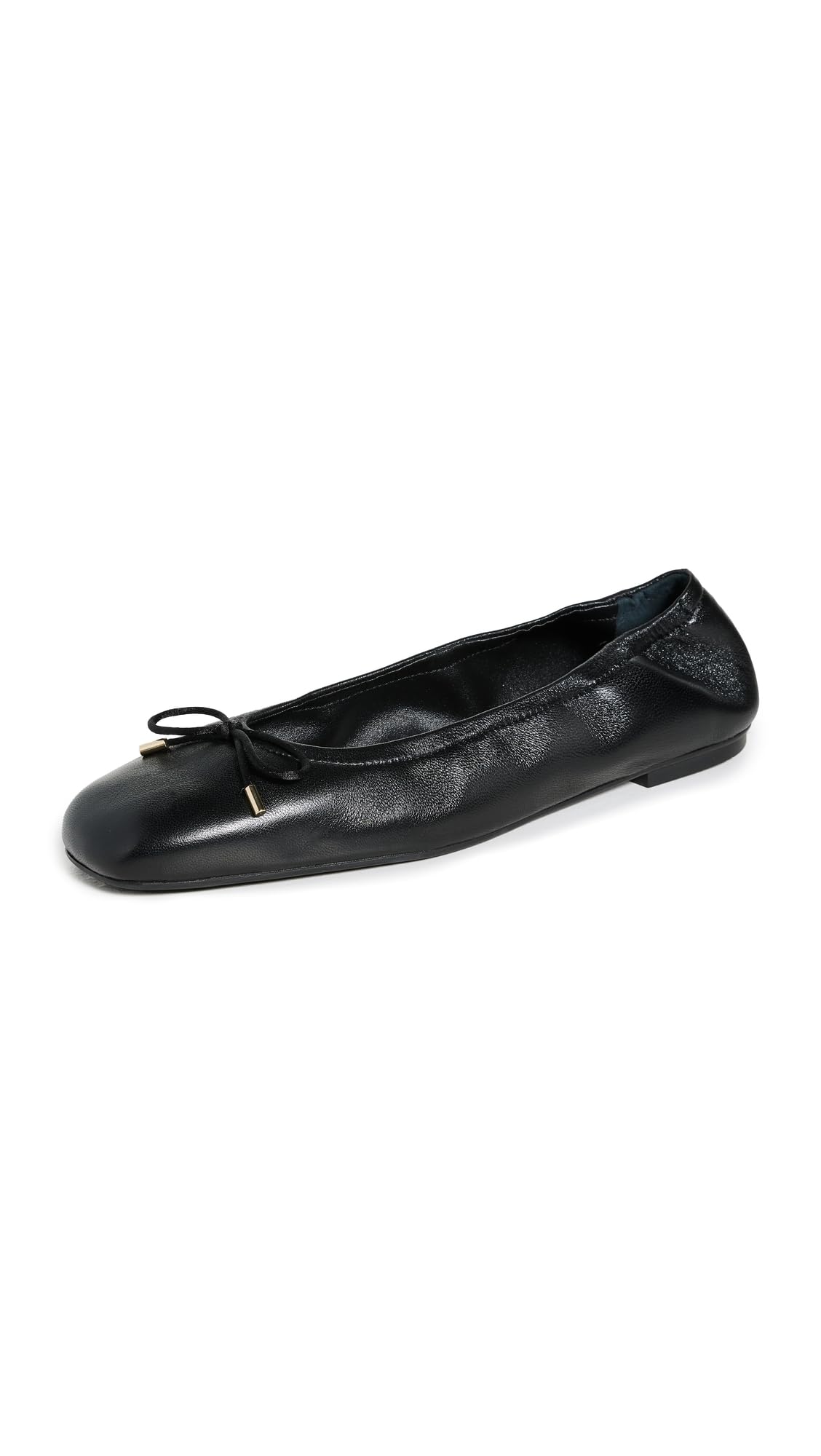 Stuart Weitzman Women's Bardot Bow Flats, Black, 8 Medium US