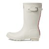 Hunter Original Short Logo Backstrap Boot for Women - Rubber Upper with Recycled Polyester Lining, and Buckle Closure White Willow 8 M