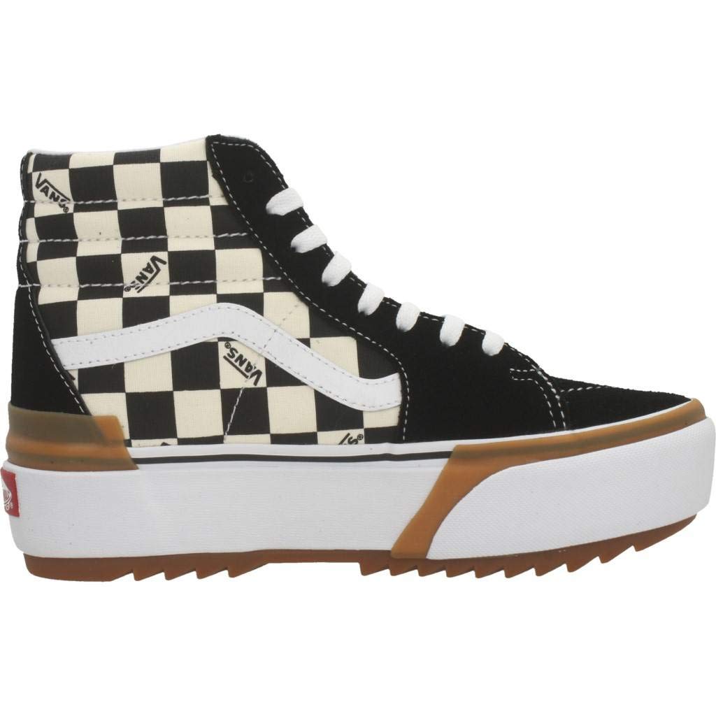 Vans Sk8-Hi Stacked (Checkerboard) Multi/True White Men's 4, Women's 5.5 Medium