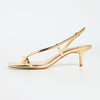 SCHUTZ Women's Heloise Sandals, Ouro Claro Orch, Gold, Metallic, 9 Medium US