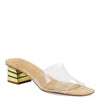 J. Renee Women's Rafaela Clear/Natural/Gold 7 Wide